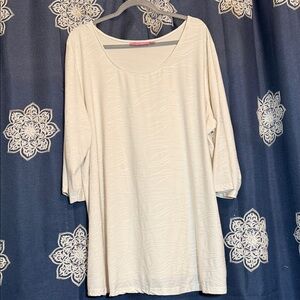 Woman Within Cream Tunic Top